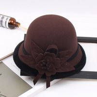 Women's Fashion Flower Flat Eaves Fedora Hat sku image 19