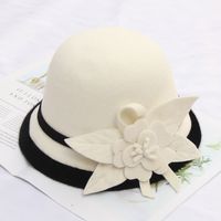 Women's Fashion Flower Flat Eaves Fedora Hat sku image 24