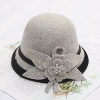 Women's Fashion Flower Flat Eaves Fedora Hat sku image 23