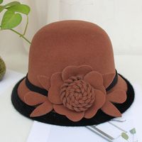 Women's Fashion Flower Flat Eaves Fedora Hat sku image 27