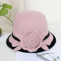 Women's Fashion Flower Flat Eaves Fedora Hat sku image 26