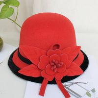 Women's Fashion Flower Flat Eaves Fedora Hat sku image 28