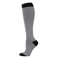 Women's Fashion Stripe Heart Shape Nylon Jacquard Crew Socks sku image 7