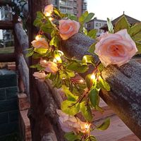 Romántico Sale De Floral Sintéticos Alambre De Cobre Exterior Luces De Cadena main image 2