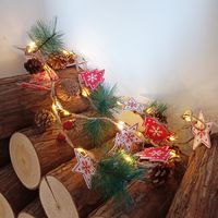 Christmas Fashion Star Pine Cones Plastic Copper Wire Party Lightings sku image 23
