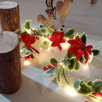 Weihnachten Mode Weihnachtsbaum Kiefernzapfen Schneeflocke Kunststoff Kupferkabel Gruppe Lichterkette main image 1