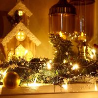 Weihnachten Mode Weihnachtsbaum Kiefernzapfen Schneeflocke Kunststoff Kupferkabel Gruppe Lichterkette sku image 30