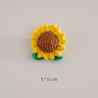 Pastoral Sunflower Yarn Crochet Lace Unisex Brooches main image 2