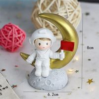 Date D'anniversaire Astronaute Plastique Fête Fournitures De Décoration De Gâteaux sku image 6