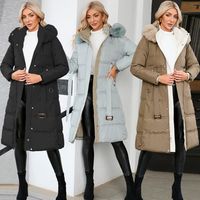 Women's British Style Color Block Zipper Cotton-padded Jacket main image 1