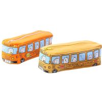 Cute Creative Small Animal Bus Canvas  Pencil Case Student Stationery Wholesale main image 6
