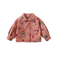 Casual Lion Smiley Face Printing Cotton Girls Outerwear main image 5
