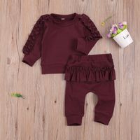 Fashion Solid Color Cotton Baby Clothing Sets main image 5