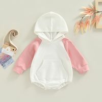 Fashion Color Block Cotton Baby Rompers sku image 1