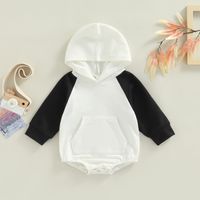 Fashion Color Block Cotton Baby Rompers sku image 5