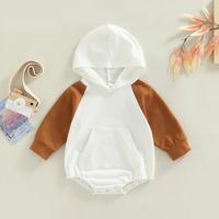 Fashion Color Block Cotton Baby Rompers sku image 13