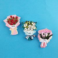 Fashion Synthetic Resin Three-dimensional Bouquet Refrigerator Sticker main image 4