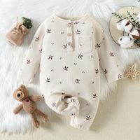 Fashion Leaf Button Cotton Baby Clothing Sets main image 4
