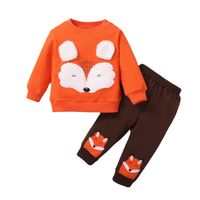 Fashion Fox Patchwork Polyester Girls Clothing Sets main image 3