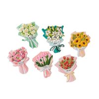 Fashion Synthetic Resin Three-dimensional Bouquet Refrigerator Sticker main image 2