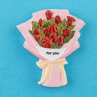 Fashion Synthetic Resin Three-dimensional Bouquet Refrigerator Sticker sku image 1