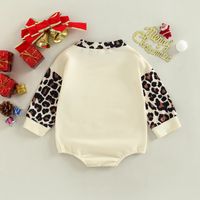 Christmas Fashion Letter Leopard Cotton Baby Rompers main image 4