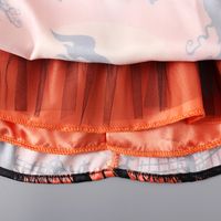 Halloween Fashion Pumpkin Tree Bat Net Yarn Polyester Girls Dresses main image 5