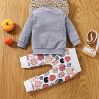 Víspera De Todos Los Santos Moda Calabaza Algodón Conjuntos De Ropa Para Niñas main image 3