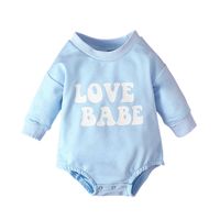 Fashion Letter Cotton Baby Rompers sku image 1