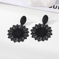 Exaggerated Flower Alloy Hollow Out Women's Drop Earrings 1 Pair main image 4