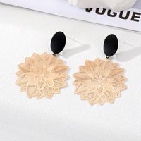 Exaggerated Flower Alloy Hollow Out Women's Drop Earrings 1 Pair main image 2