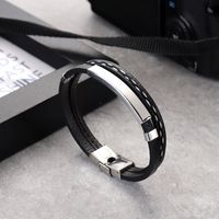 Fashion Geometric Stainless Steel Plating Couple Bracelets sku image 2