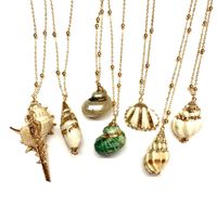 Simple Style Shell Alloy Plating Women's Pendant Necklace main image 1
