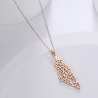 Elegant Map Stainless Steel Plating Necklace main image 3