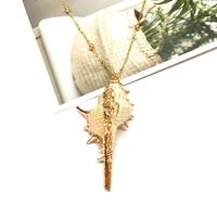 Simple Style Shell Alloy Plating Women's Pendant Necklace main image 2