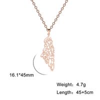 Elegant Map Stainless Steel Plating Necklace main image 5