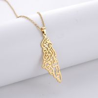 Elegant Map Stainless Steel Plating Necklace main image 1