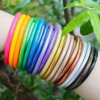 Simple Style Circle Solid Color Plastic Unisex Bangle main image 1