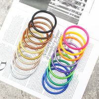 Simple Style Circle Solid Color Plastic Unisex Bangle main image 6