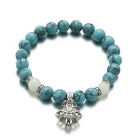 Fashion Flower Natural Stone Turquoise Bracelets 1 Piece main image 4