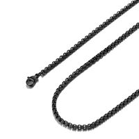 Basic Einfarbig Rostfreier Stahl Überzug Unisex Halskette main image 4
