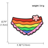 Heart-shaped Rainbow Pride Gay Cartoon Colorful Banner Alloy Brooch sku image 33
