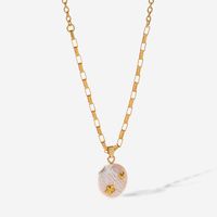 Fashion Star Heart Shape Stainless Steel Gold Plated Pendant Necklace 1 Piece sku image 1
