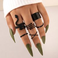 Simple Style Snake Alloy Plating Unisex Open Ring Rings 6 Pieces main image 1