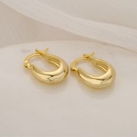 Mode Geometrisch Kupfer Vergoldet Reif Ohrringe 1 Paar main image 3