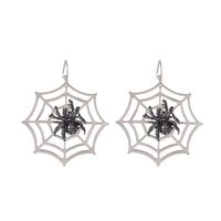 1 Pair Gothic Hip-hop Funny Spider Plating Alloy 14k Gold Plated Silver Plated Drop Earrings sku image 5