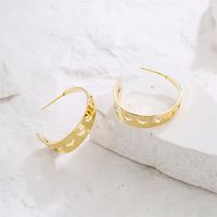 1 Pair Fashion C Shape Moon Gold Plated Copper Gold Plated Ear Studs main image 3