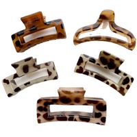 Fashion Geometric Leopard Plastic Hollow Out Hair Claws main image 4