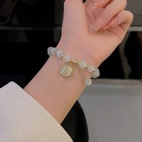 Rétro Géométrique Acier Au Titane Opale Bracelets main image 3