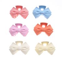 Sweet Solid Color Bow Knot Plastic Hair Claws main image 3